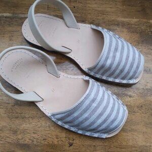 Pons Avarca Minorca Hand Made Canvas Leather Sandals- Size 6.5